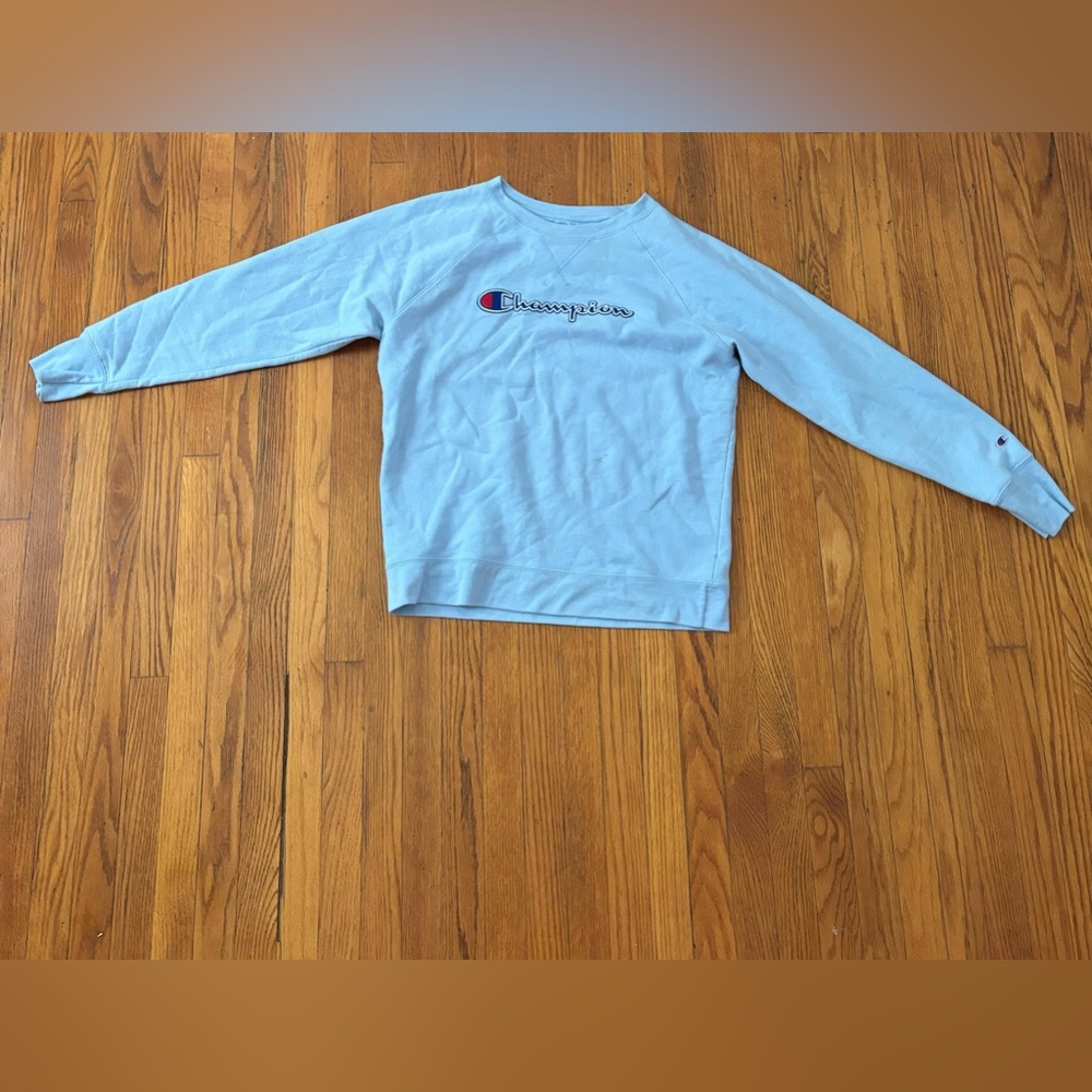 Light blue medium champion crewneck